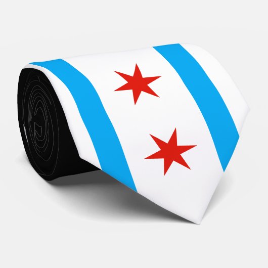 Cravate Drapeau traditionnel de Chicago (Roulé)
