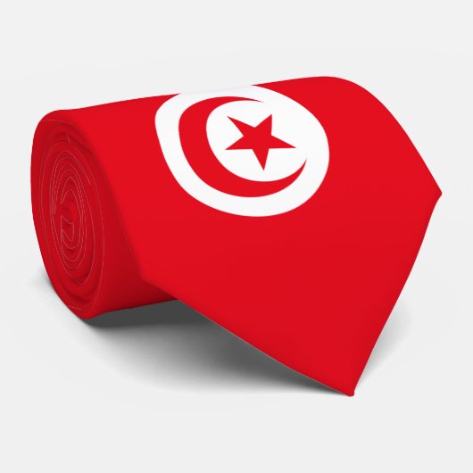 Cravate drapeau tunisien (Roulé)