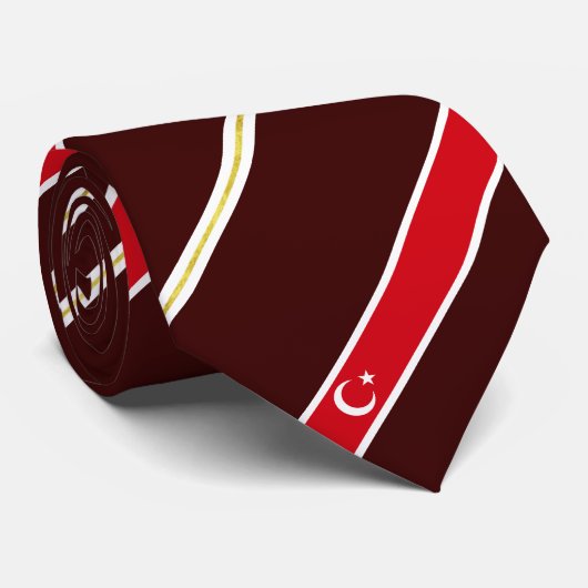 Cravate Drapeau turc de rayures (Roulé)