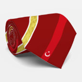 Cravate Drapeau turc de rayures (Roulé)