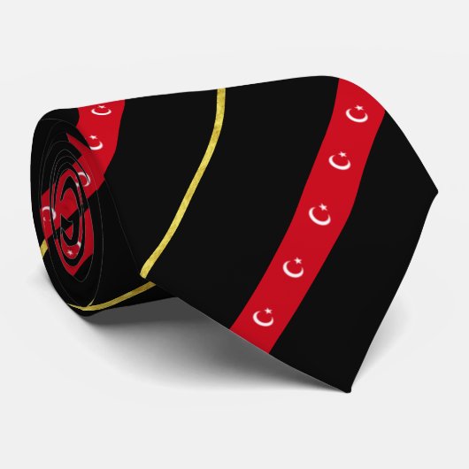 Cravate Drapeau turc de rayures (Roulé)