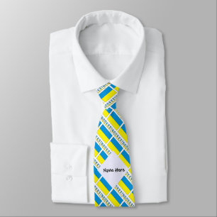 Cravate Drapeau ukrainien avec votre nom