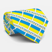 Cravate Drapeau ukrainien avec votre nom (Roulé)