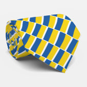 Cravate drapeau ukrainien bleu coutume ukrainien (Roulé)