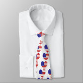 Cravate Drapeau USA Cœur Saint-Valentin (Attaché)
