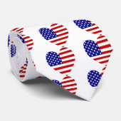 Cravate Drapeau USA Cœur Saint-Valentin (Roulé)