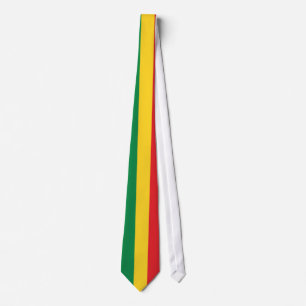 Cravate Drapeau vert, or (jaune) et rouge