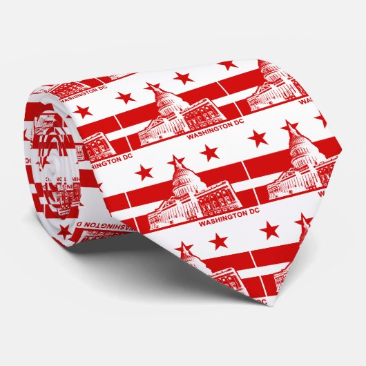 Cravate Drapeau Washington DC (Roulé)