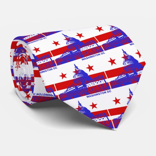 Cravate Drapeau Washington DC (Roulé)