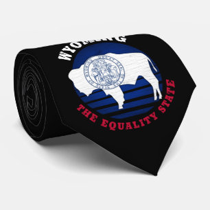 CRAVATE DRAPEAU WYOMOMING EQUALITY STATE