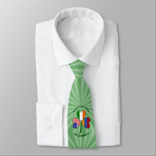 Cravate Drapeaux arméniens irlando-américains Shamrock Vot