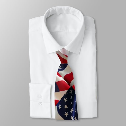 Cravate Drapeaux des USA (Attaché)