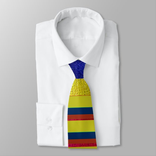 Cravate Drapeaux D'Inspiration (Colombie) (Attaché)