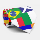 Cravate Drapeaux du collage du monde (Roulé)