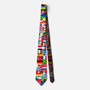 Cravate Drapeaux du monde