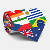 Cravate Drapeaux du monde (Roulé)