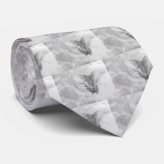 Cravate - Dreamy Butterfly - Grey (Roulé)