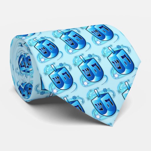 Cravate Dreidel de rotation à Hanoukka (Roulé)