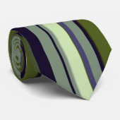 Cravate Drôle 60s Earth Tone Stripes (Roulé)