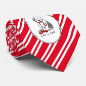 Cravate Drôle Allons-y ! Walk Old English Sheepdog (Gris 1 (Roulé)