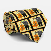 Cravate drôle de musique de contrebasse (Roulé)