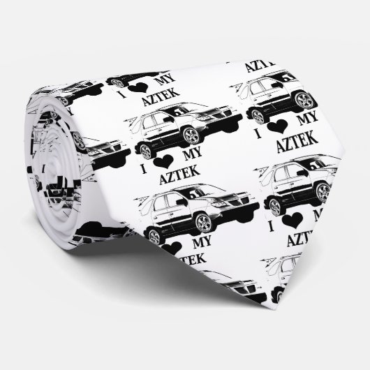 Cravate drôle de voiture de Pontiac Aztek (Roulé)