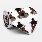 Cravate Drôle dessin animé de bison de buffle (Roulé)