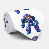 Cravate Drôle dessin animé de robot | Voiture robotique |C (Roulé)
