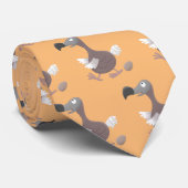 Cravate Drôle dessin animé d'oiseau de dodo (Roulé)