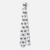 Cravate Drôle dessin animé d'oiseau de Guineafowl (Devant)