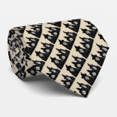 Cravate drôle éffrayante sorcière noire effrayante hallowe (Roulé)