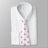 Cravate Drôle Flamant rose Noël Reindeer Motif (Attaché)