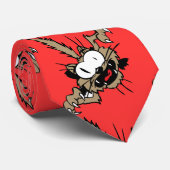 Cravate Drôle Halloween démon chat dessin animé (Roulé)