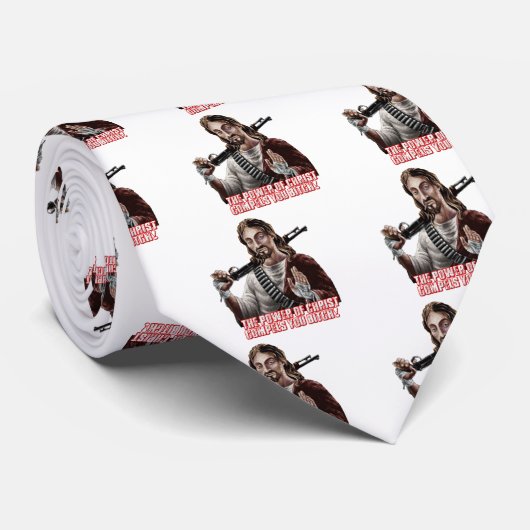 Cravate Drôle jésus (Roulé)