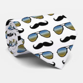 Cravate Drôle Lunettes de soleil Retro avec Moustache (Roulé)