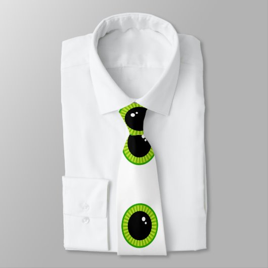 Cravate Drôle mignon yeux verts (Attaché)