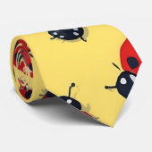 Cravate Drôle Motif rouge et jaune Ladybug (Roulé)