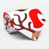 Cravate Drôle Père Noël Reindeer (Roulé)