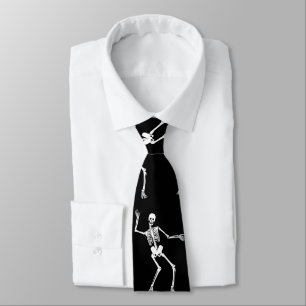 Cravate Drôle Scary Skeleton Motif Happy Halloween