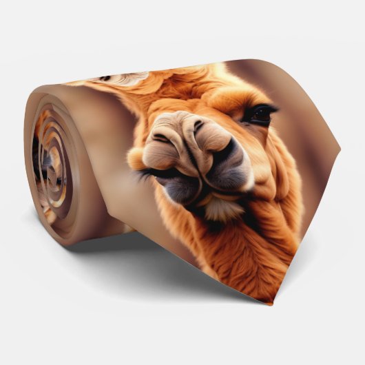 Cravate drôles de chameau à thème désert partout (Roulé)