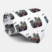 Cravate du château d'Halloween (Roulé)