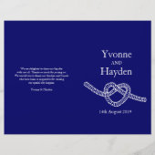 Cravate du coeur le noeud bleu foncé programmes de (Devant)