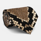 Cravate du concepteur de Motif de peau de serpent (Roulé)