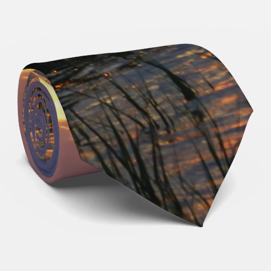 Cravate du coucher du soleil de Folly River (Roulé)