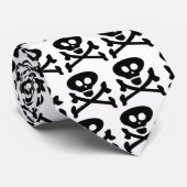 Cravate du crâne et des os croisés (Roulé)