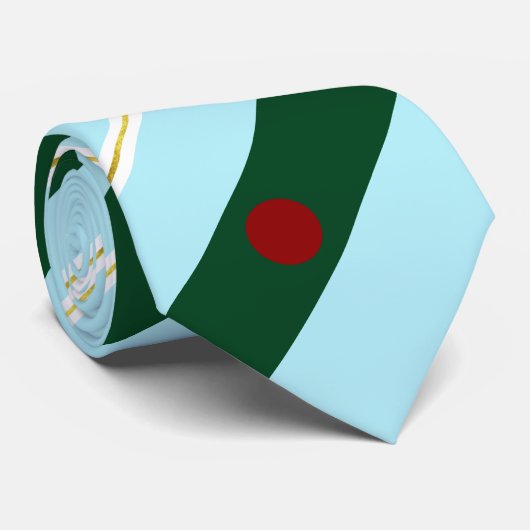 Cravate du drapeau bangladais rayé (Roulé)