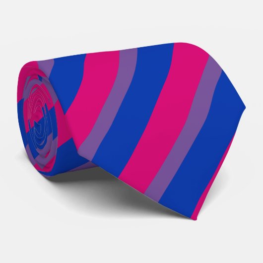 Cravate du drapeau bisexuel (Roulé)