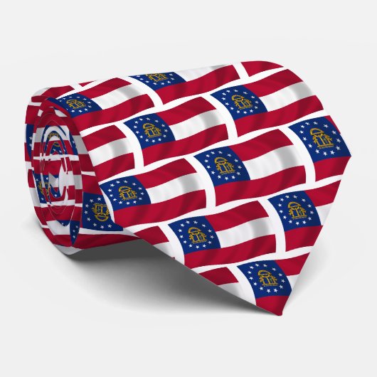 Cravate du drapeau de la Géorgie (Roulé)