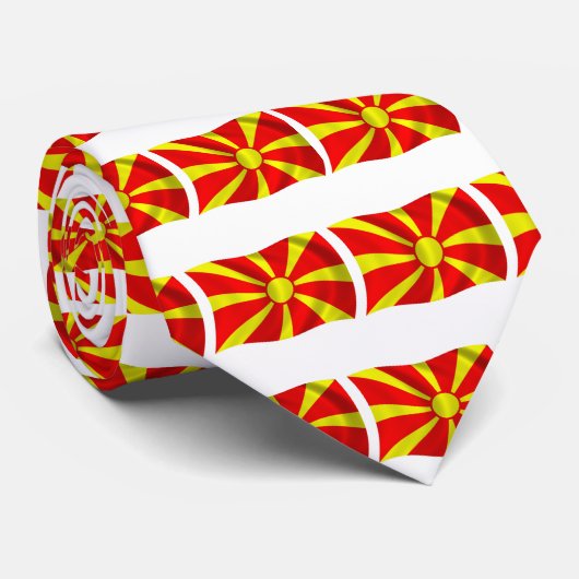 Cravate du drapeau de la Macédoine (Roulé)