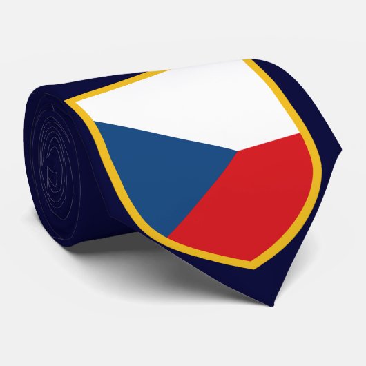 Cravate du drapeau de la République tchèque (Roulé)